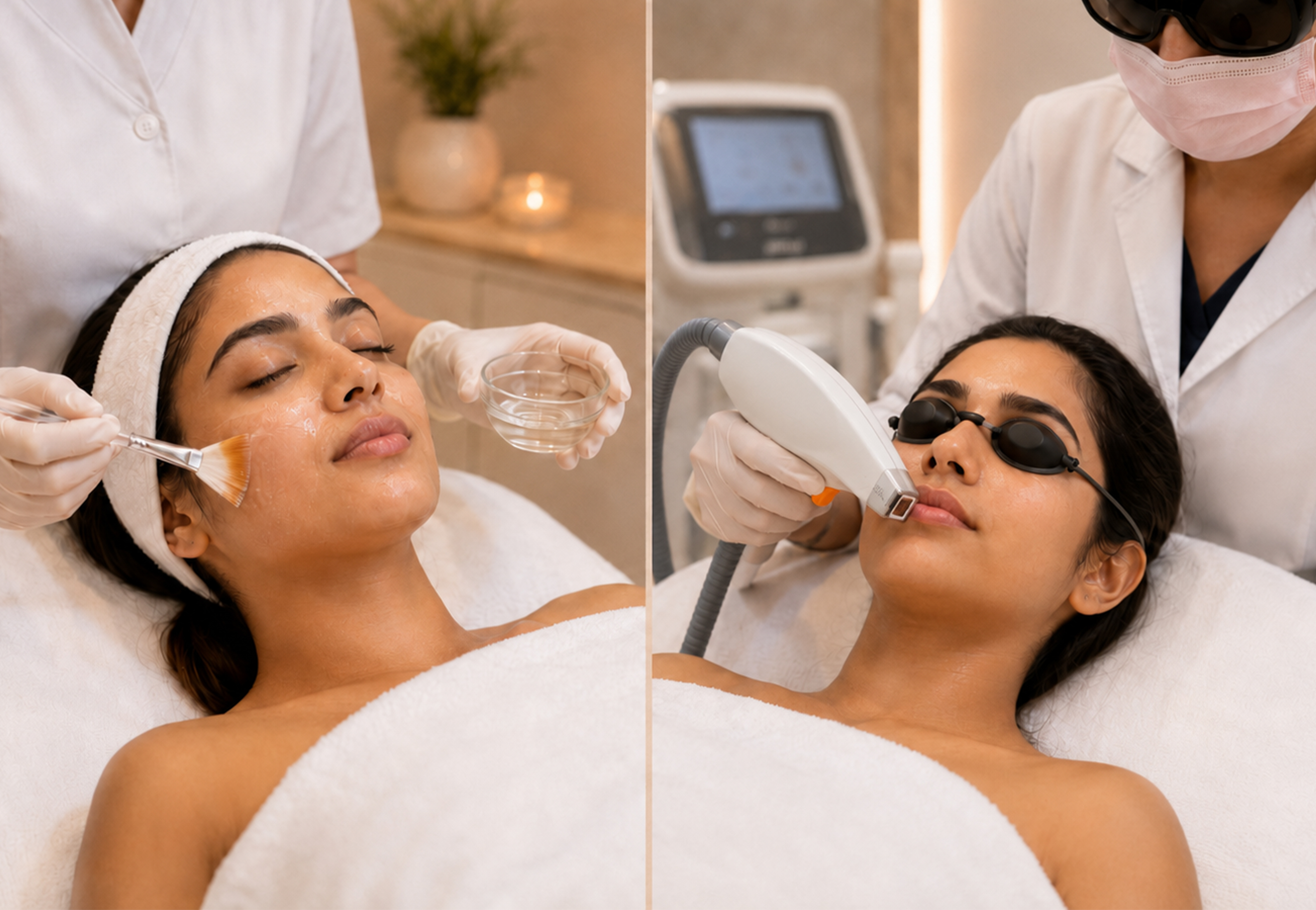 Chemical Peels vs Laser Treatments